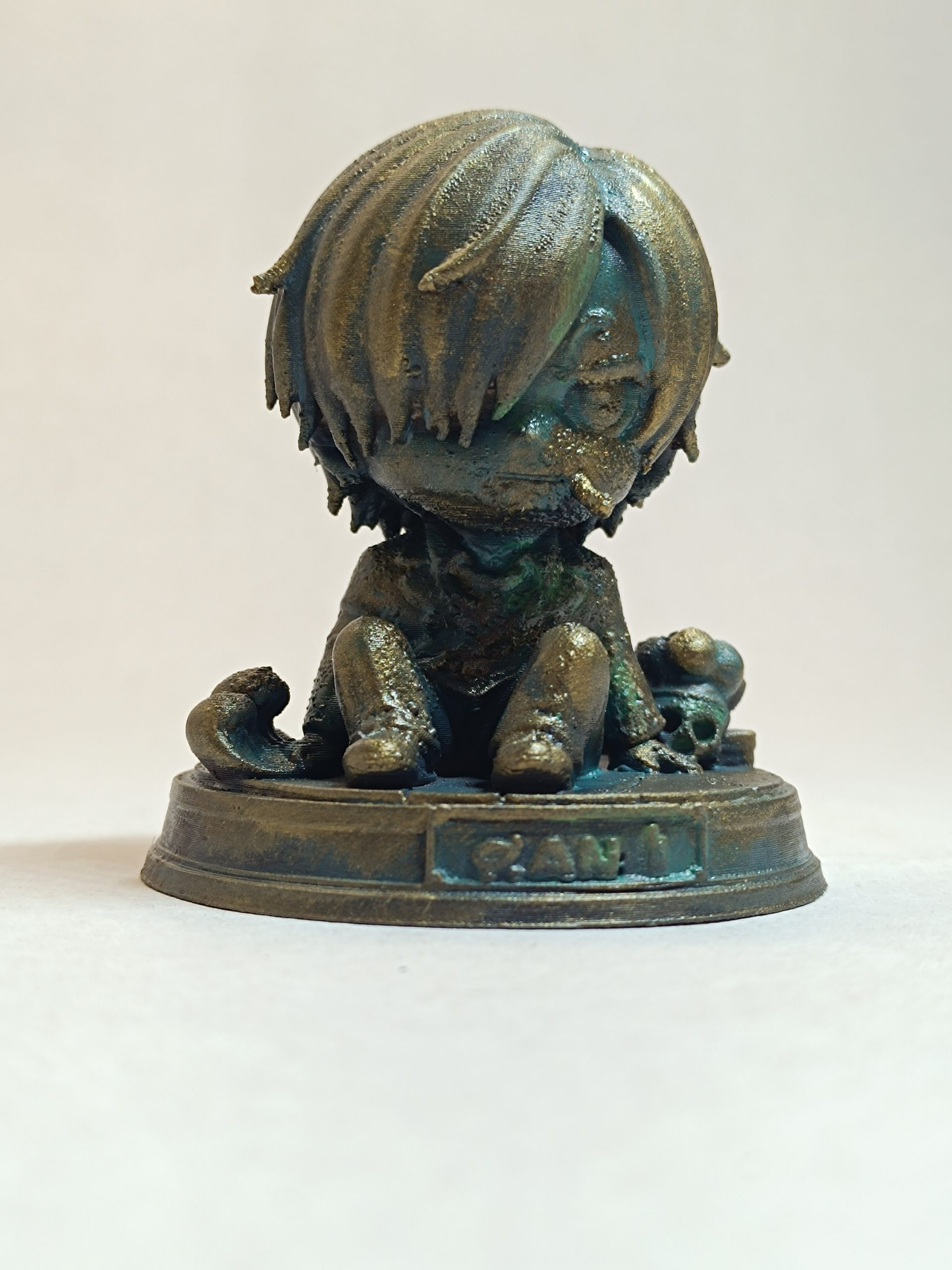 Figurine Sanji Chibi impression 3D aspect bronze antique patiné.