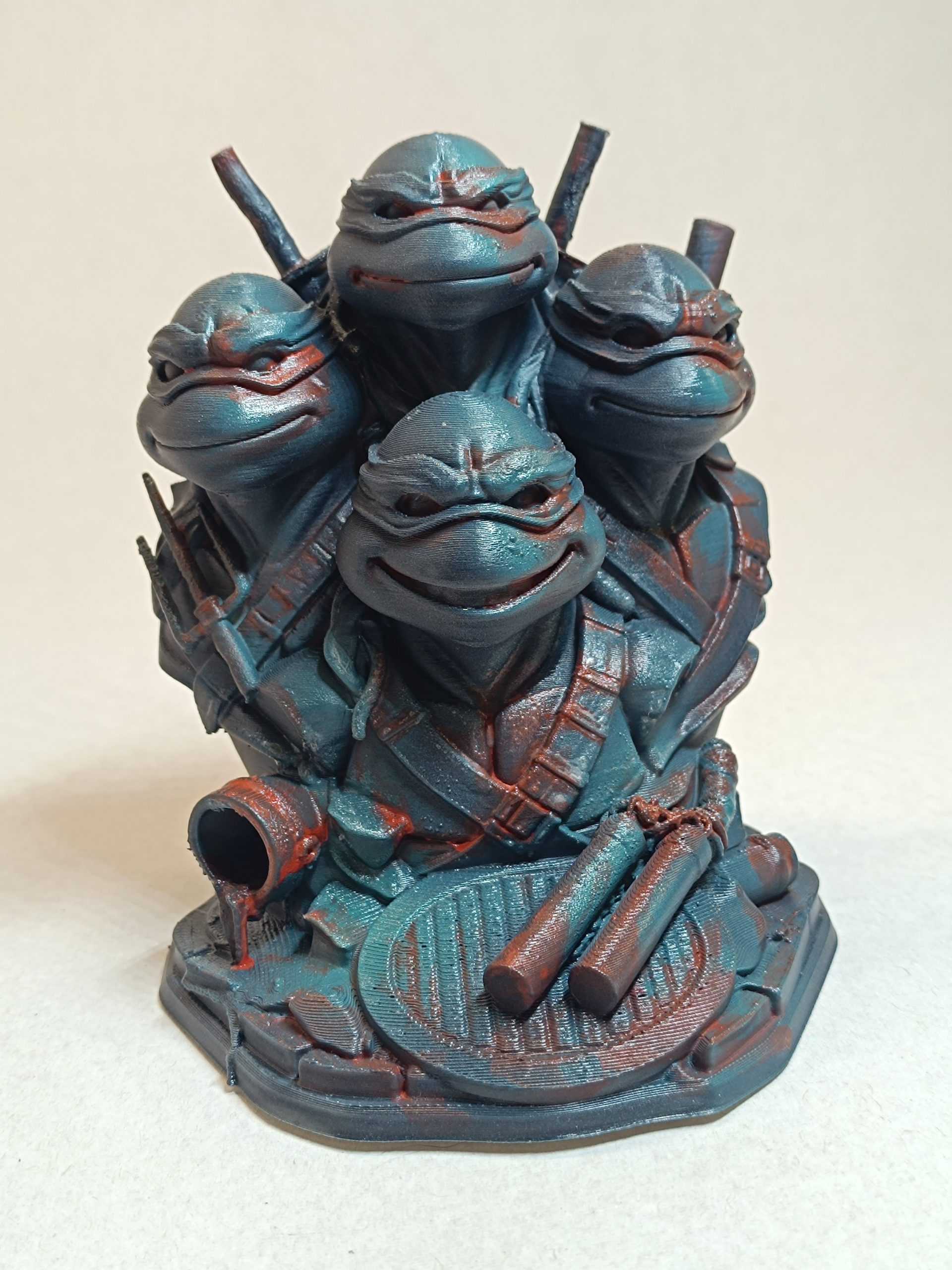 Figurine Diorama Tortue Ninja effet acier usé - Statuette Cinéma | Brut de Pop – Image 4