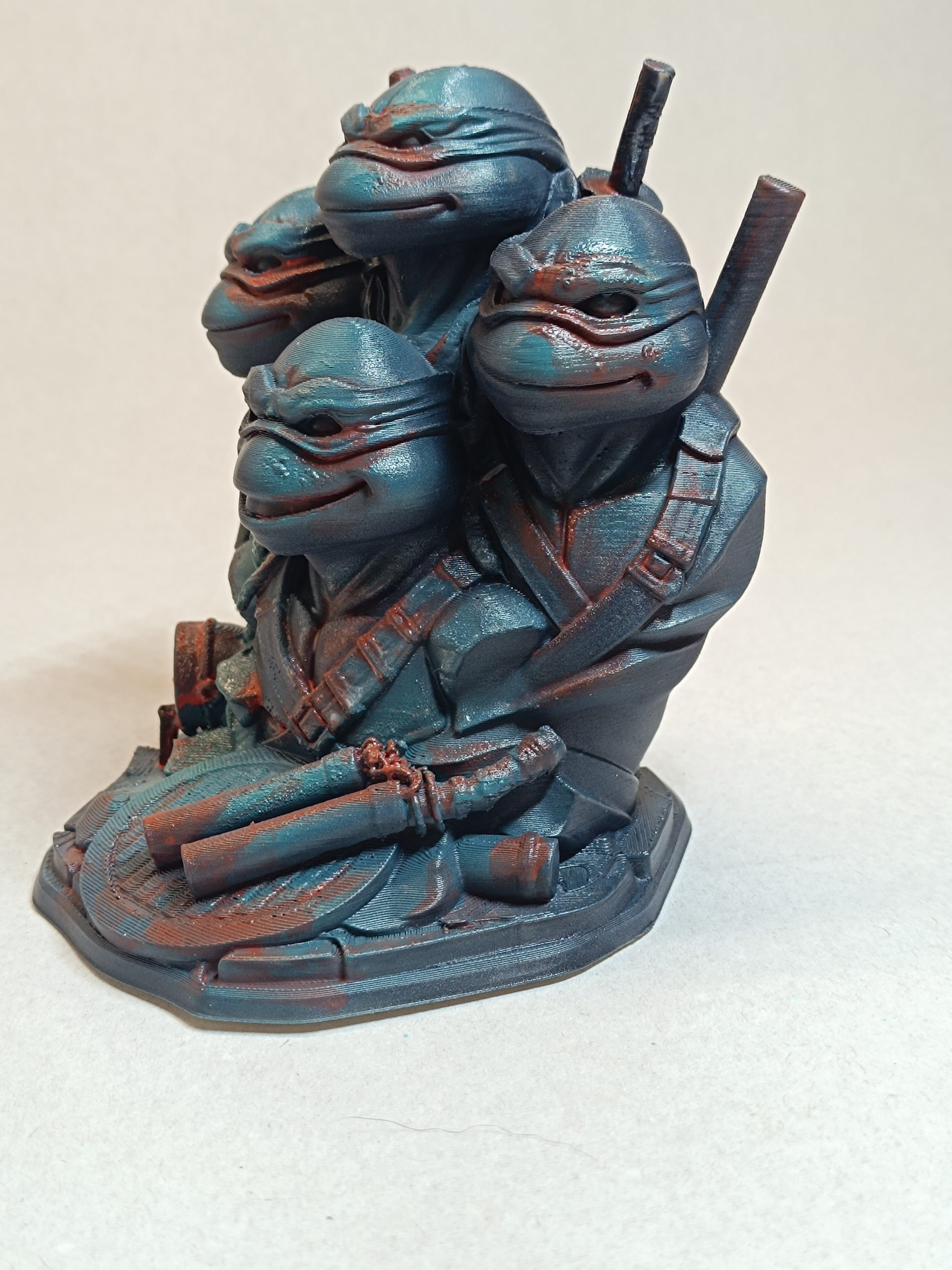 Figurine Diorama Tortue Ninja effet acier usé - Statuette Cinéma | Brut de Pop – Image 7