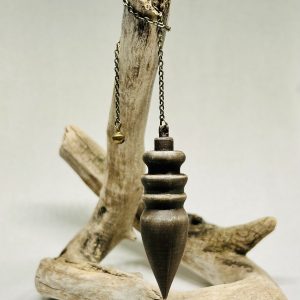 Pendule divinatoire 7 cm – Fibres végétales et effet bois