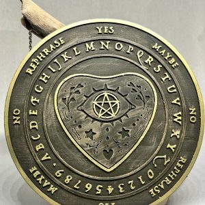 Planche de radiesthésie Ouija 16 cm – Effet Bois & Métal Laiton