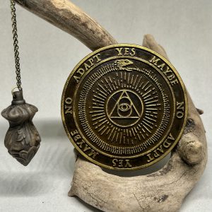 Planche de radiesthésie Ouroboros 10 cm – Effet Bois & Laiton