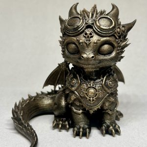 Statuette Petit Dragon Steampunk – Effet Bronze