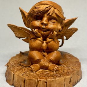 Figurine Petit Lutin – Finition Bois Vieilli